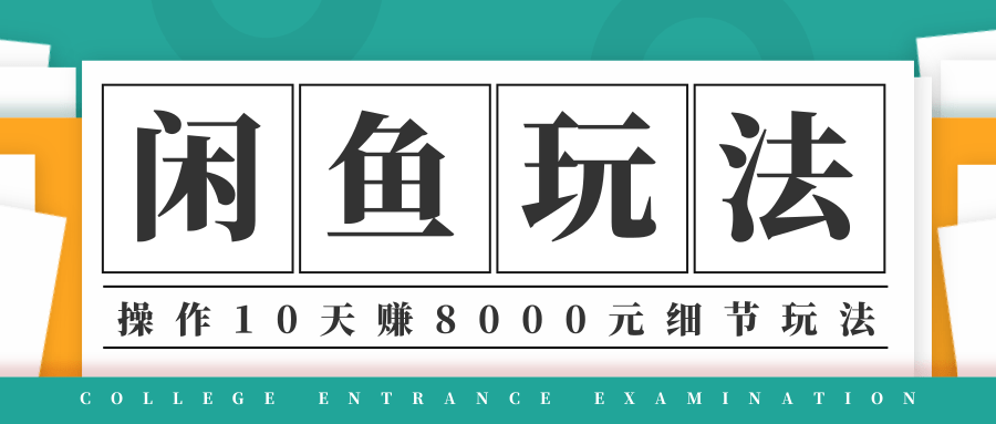 龟课·闲鱼项目玩法实战班第12期，操作10天左右利润有8000元细节玩法-天天项目库