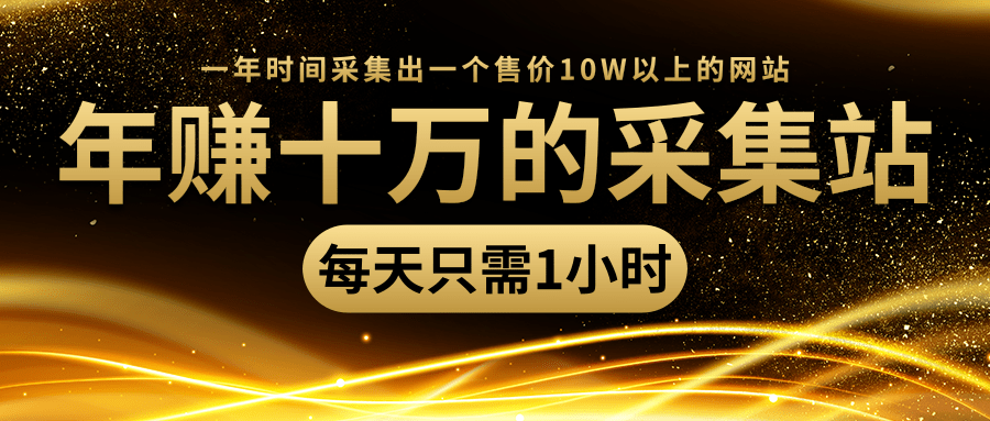 年赚十万的采集站，每天却只需要1小时，一年时间采集出一个售价10W以上的网站-天天项目库