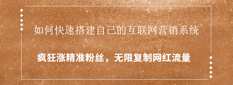 封神学员特训营：快速搭建自己的互联网营销系统，疯狂涨精准粉丝，无限复制网红流量-天天项目库