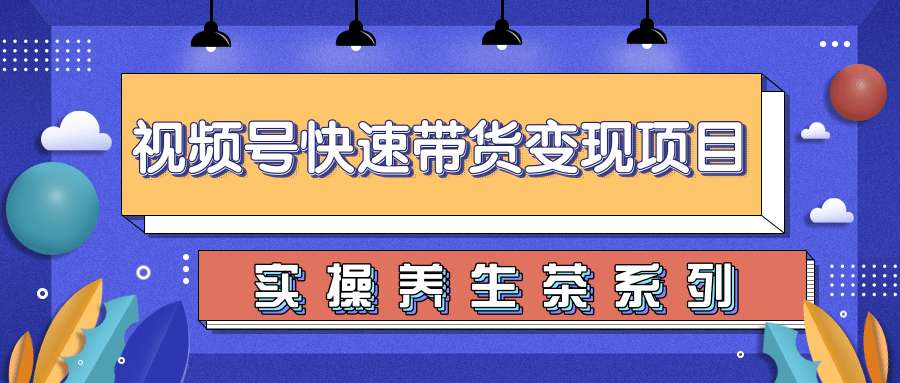 柚子视频号带货实操变现项目，零基础操作养身茶月入10000+-天天项目库