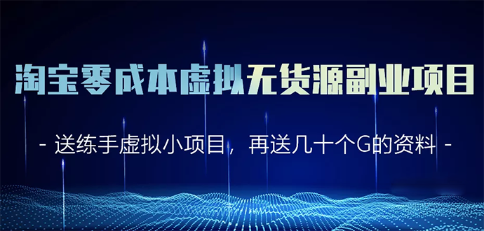 淘宝零成本虚拟无货源副业项目2.0 一个店铺可以产出5000左右的纯利润-天天项目库