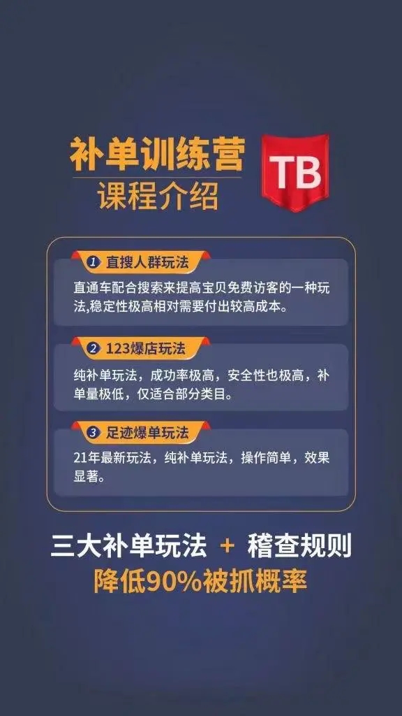 数据蛇淘宝2021最新三大补单玩法+稽查规则，降低90%被抓概率-天天项目库