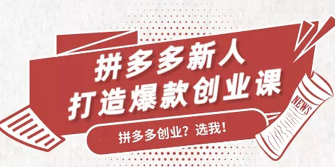 拼多多新人打造爆款创业课：快速引流持续出单，适用于所有新人-天天项目库