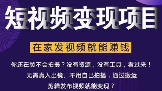 在家也能操作的短视频赚钱项目，无需真人，不用拍摄，纯搬运月入2到5万-天天项目库