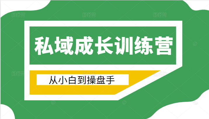 电商私域成长训练营，从小白到操盘手（价值999元）-天天项目库