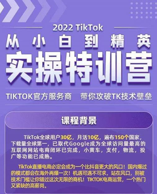 Seven漆·2022Tiktok从小白到精英实操特训营，带你掌握Tiktok账号运营-天天项目库