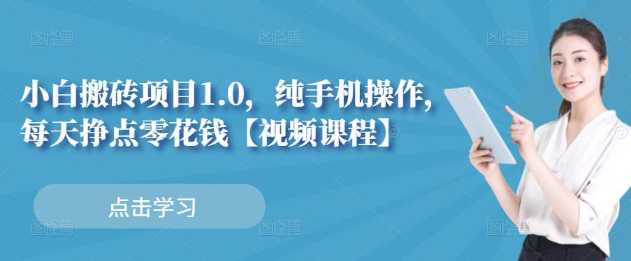 小白搬砖项目1.0，纯手机操作，每天兼职挣点零花钱-天天项目库