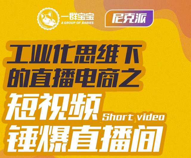 尼克派·工业化思维下的直播电商之短视频锤爆直播间，听话照做执行爆单-天天项目库