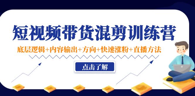 短视频带货混剪训练营：底层逻辑+内容输出+方向+快速涨粉+直播方法-天天项目库