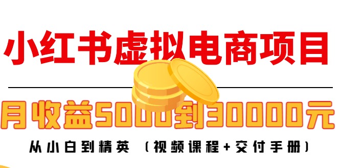 小红书虚拟电商项目：从小白到精英 月收益5000到30000 (视频课程+交付手册)-天天项目库