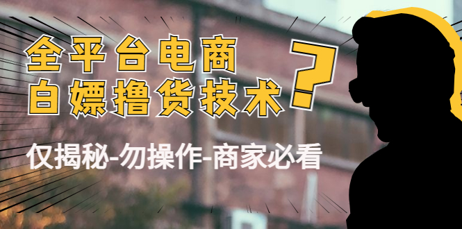 外面收费2980的全平台电商白嫖撸货技术（仅揭秘勿操作-商家防范必看）-天天项目库