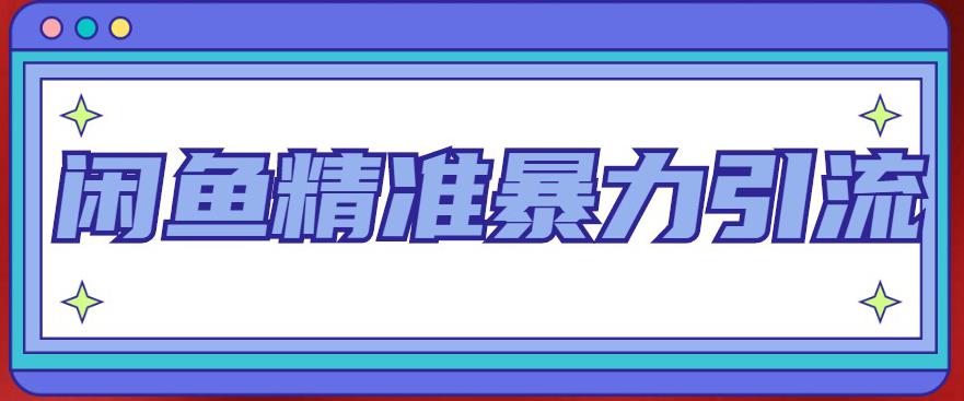 闲鱼精准暴力引流全系列课程，每天被动精准引流100+粉丝-天天项目库