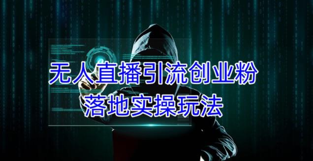 外面收费3980的无人直播引流创业粉落地实操玩法，单日引100+精准创业粉-天天项目库