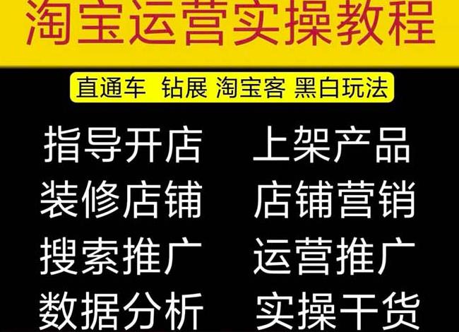 2023淘宝开店教程0基础到高级全套视频网店电商运营培训教学课程-天天项目库