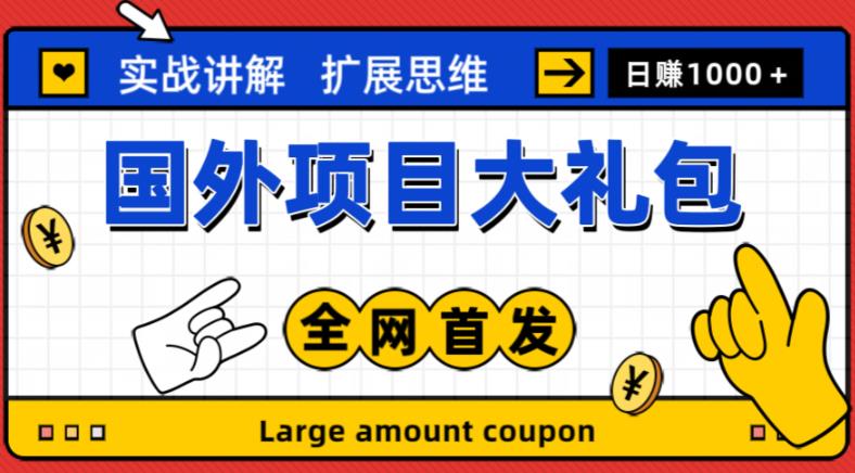 最新国外项目大礼包，包涵十几种国外撸美金项目，新手和小白们闭眼冲就可以了【项目实战教程＋项目网址】-天天项目库