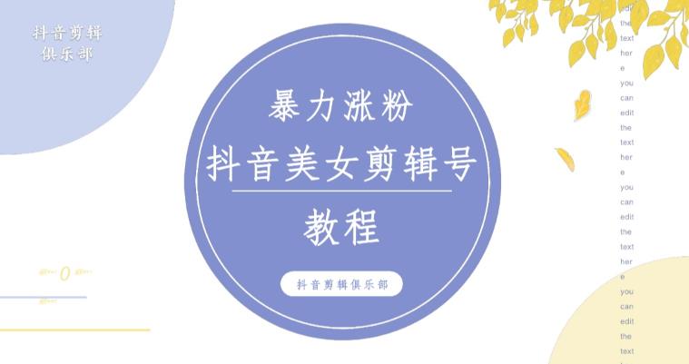 抖音快手暴力涨粉美女混剪视频教程，百分百过原创图片教程！附带违规申诉方法-天天项目库