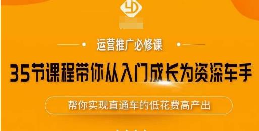 35节课程带你从入门成长为资深车手，让系统学习直通车成为可能，帮你实现直通车的低花费高产出-天天项目库