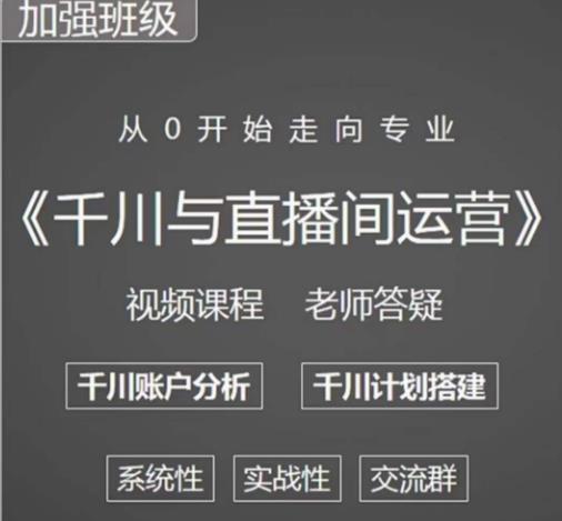 阳光哥·千川图文与直播间运营，从0开始走向专业，包含千川短视频图文、千川直播间、小店随心推-天天项目库