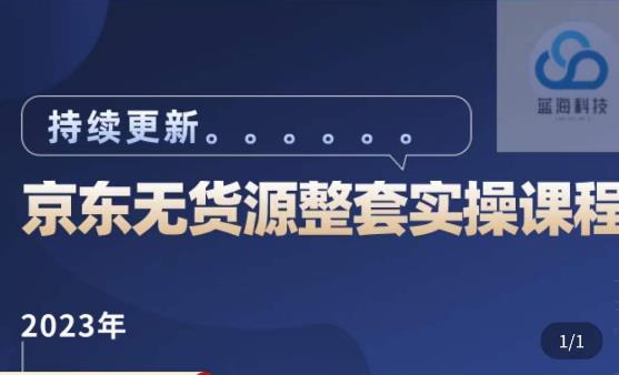 蓝七·2023京东店群整套实操视频教程，京东无货源整套操作流程大总结，减少信息差，有效做店发展-天天项目库