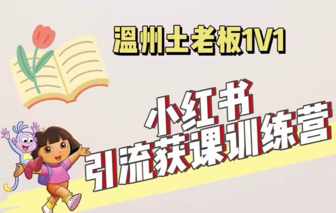 小红书1对1引流获客训练营：账号、内容、引流、成交（价值3999元）-天天项目库