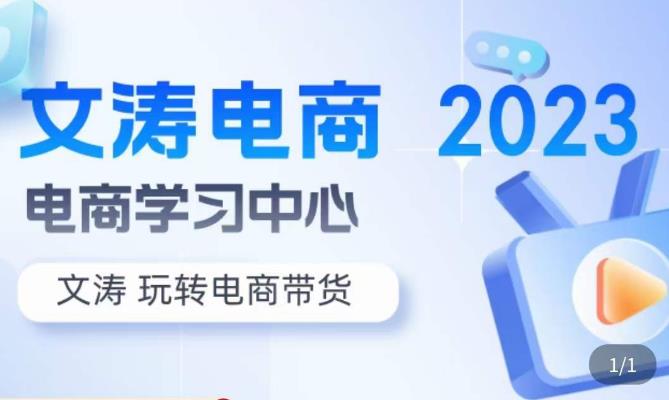 文涛电商·7天零基础自然流起号，​快速掌握店铺运营的核心玩法，突破自然展现量，玩转直播带货-天天项目库