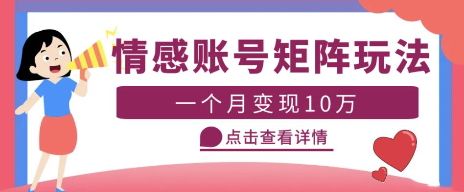 云天情感账号矩阵项目，简单操作，月入10万+可放大（教程+素材）-天天项目库