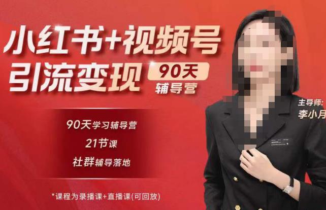 李小月小红书90天辅营导‬第七期，熟悉新媒体平台|从零到一做爆款内容|商业变现-天天项目库