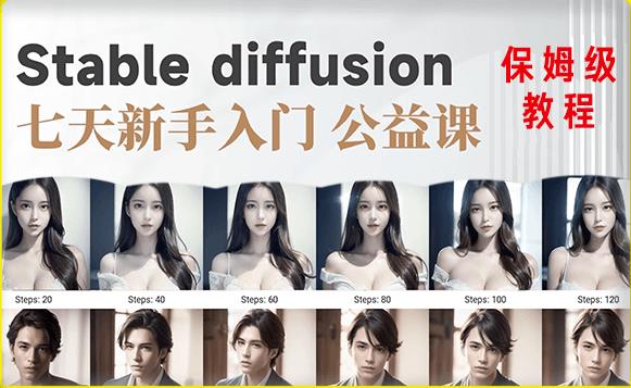 【AI训练营】全网第一个系统的stable diffusion基础课，新手入门必看-天天项目库