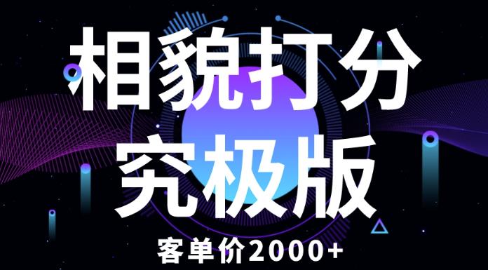 相貌打分究极版，客单价2000+纯新手小白就可操作的项目-天天项目库