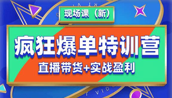 抖音短视频疯狂爆单特训营现场课（新）直播带货+实战案例-天天项目库