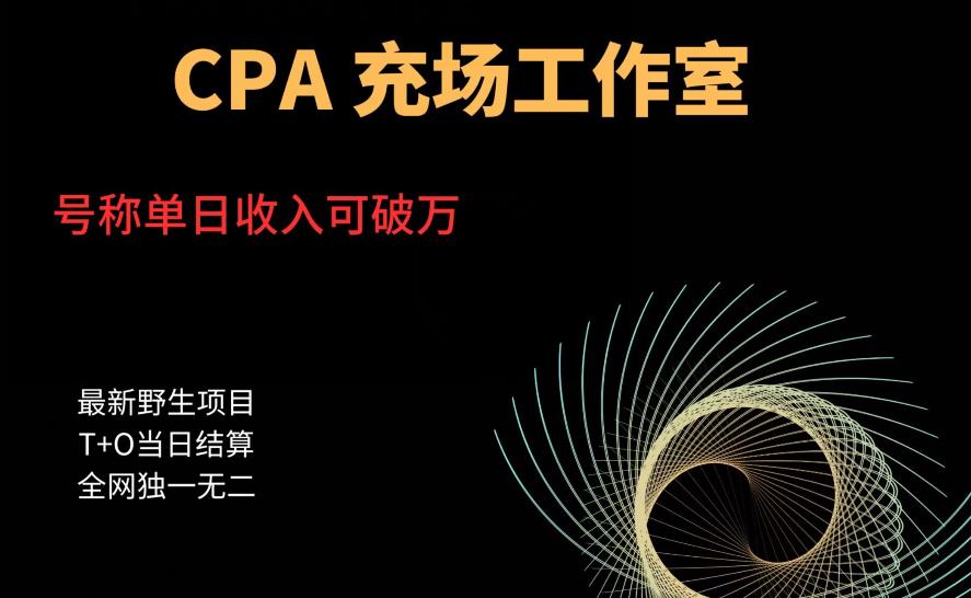 cpa充场工作室，号称单日收入10000+（揭秘）-天天项目库