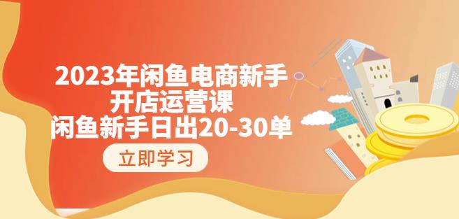 2023年闲鱼电商新手开店运营课：闲鱼新手日出20-30单（18节-实战干货）-天天项目库