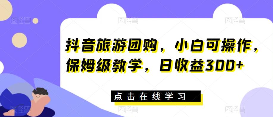 抖音旅游团购，小白可操作，保姆级教学，日收益300+【揭秘】-天天项目库