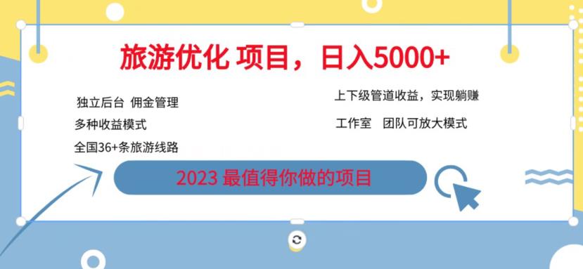 7.22旅游项目最新模式，独立后台+全国35+线路，日入5000+【揭秘】-天天项目库