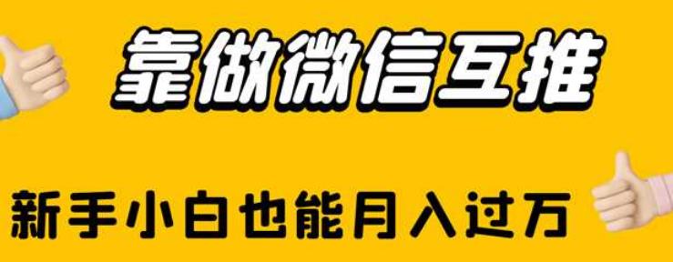 靠做微信互推，新手小白也能月入过万【揭秘】-天天项目库