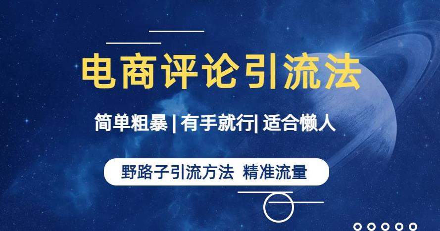 简单粗暴野路子引流-电商平台评论引流大法，适合懒人有手就行【揭秘】-天天项目库