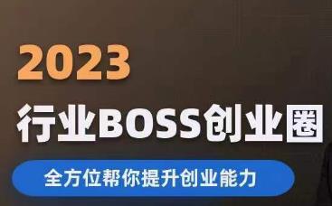 2023婚恋BOSS创业圈，全方位帮你提升创业能力-天天项目库