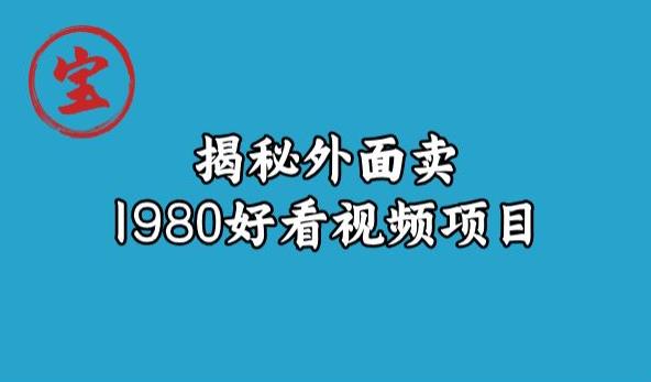 宝哥揭秘外面卖1980好看视频项目，投入时间少，操作难度低-天天项目库