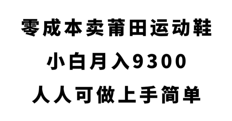 零成本卖莆田运动鞋，小白月入9300，人人可做上手简单【揭秘】-天天项目库