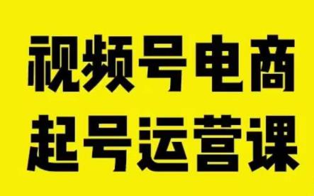 视频号电商起号运营课，教新人如何自然流起号，助力商家0-1突破-天天项目库