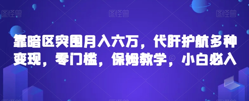 靠暗区突围月入六万，代肝护航多种变现，零门槛，保姆教学，小白必入【揭秘】-天天项目库