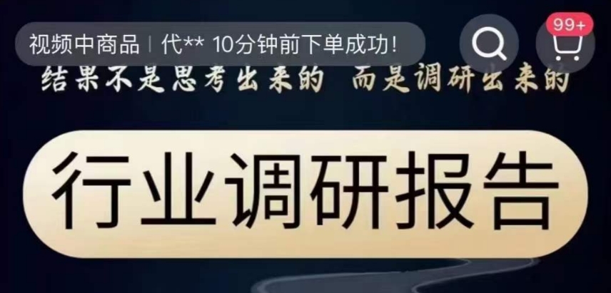 行业调研报告，结果不是思考出来的而是调研出来的-天天项目库