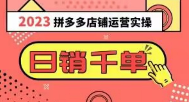 2023拼多多运营实操，每天30分钟日销1000＋，爆款选品技巧大全（10节课）-天天项目库