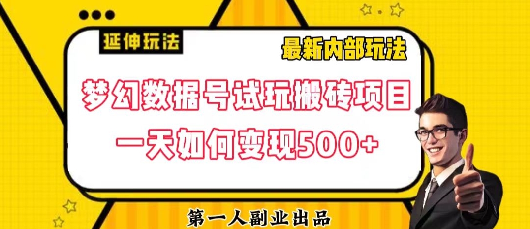 数据号回归玩法游戏试玩搬砖项目再创日入500+【揭秘】-天天项目库