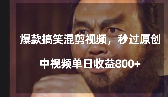 爆款搞笑混剪视频，百分百过原创，单日中视频播放收益800+【揭秘】-天天项目库