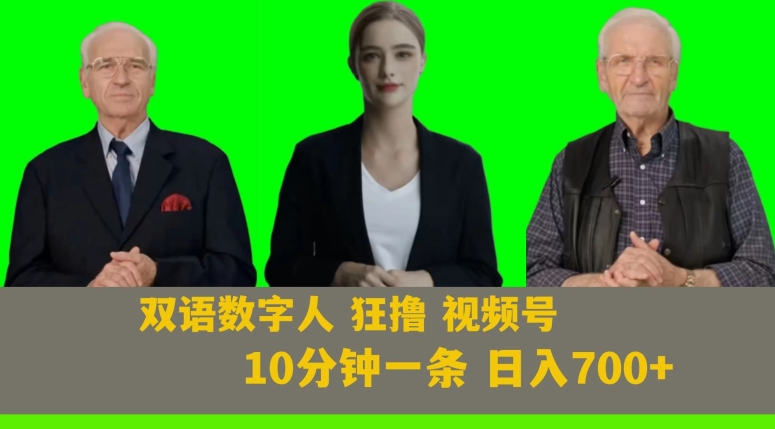 Ai生成双语数字人狂撸视频号，日入700+内附251G素材【揭秘】-天天项目库