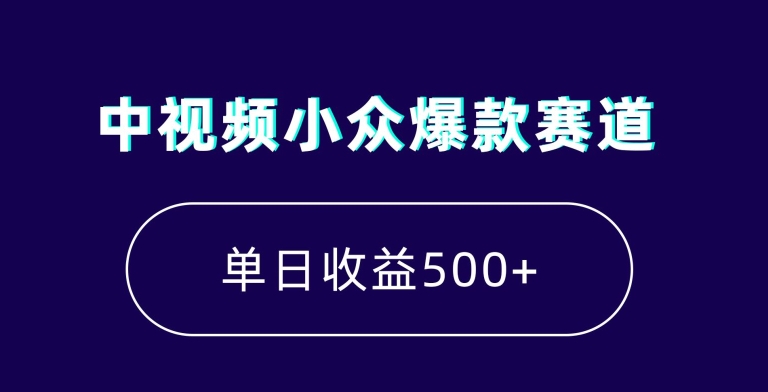 中视频小众爆款赛道，7天涨粉5万+，小白也能无脑操作，轻松月入上万【揭秘】-天天项目库