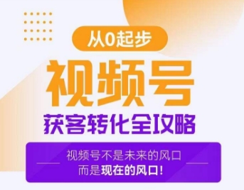 视频号获客转化全攻略，手把手教你打造爆款视频号！-天天项目库