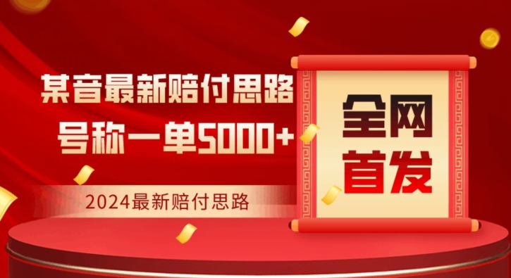 全网首发，2024最新抖音赔付项目，号称一单5000+保姆级拆解【仅揭秘】-天天项目库