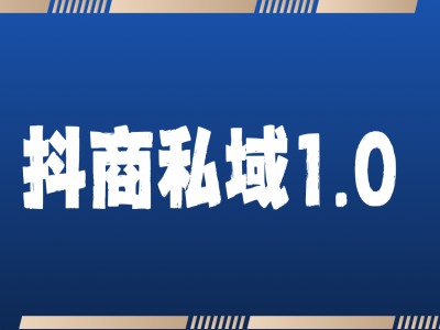 抖商服务私域1.0，抖音引流获客详细教学-天天项目库